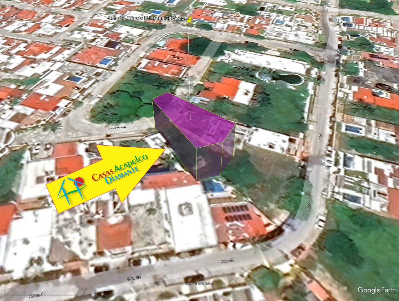 Terreno Olinalá Princesa Lote 91 2da sección - Ubicación satelital 2